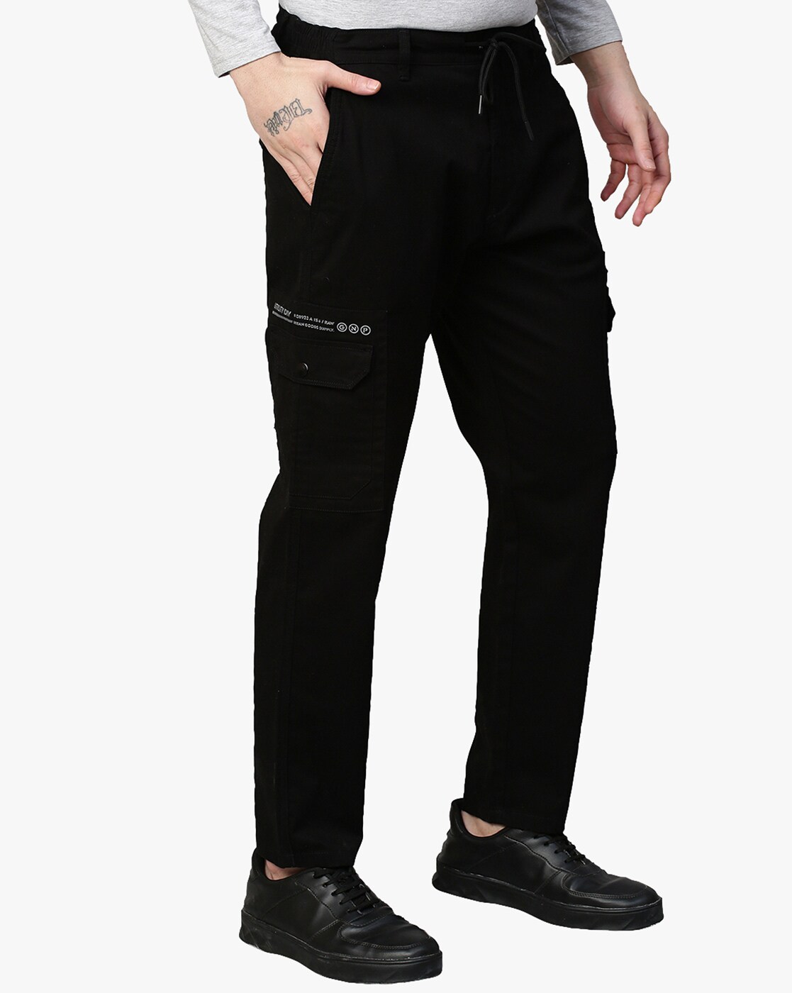 HSQIBAOER Women Men Cargo Pants Chain Pockets Ankle Trousers High Waist  Chain Hip-Hop Punk Black Harem Pants Streetwear Black No Chain XS :  Amazon.co.uk: Fashion