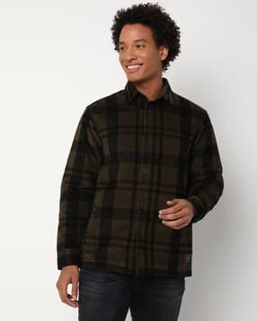 gas Checked Regular Fit Shacket-picture-23