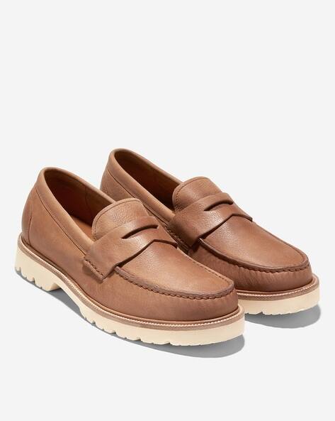 cole haan brown penny loafers