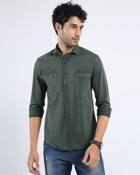Buy online Mens Solid Casual Shirt from shirts for Men by Ivoc for ₹669 at  73% off | 2024 Limeroad.com