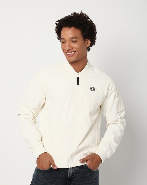 White Bomber jacket - Men's Clothing | Column Shirt Dress | Off - IetpShops