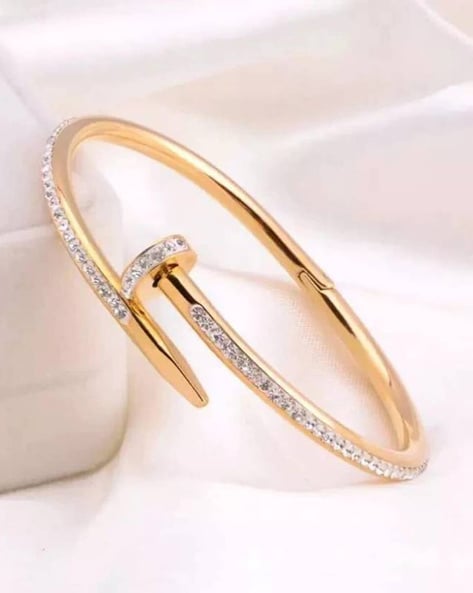 Cartier Au750 Rose Gold Nail Bangle Small Bracelet 9.1gr | eBay