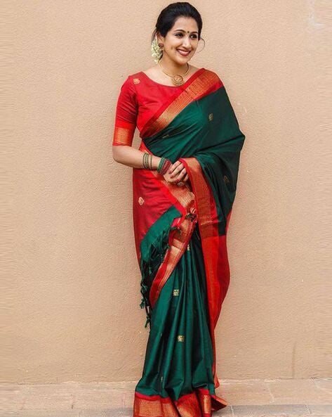 Buy Green Sarees for Women by Saree mall Online