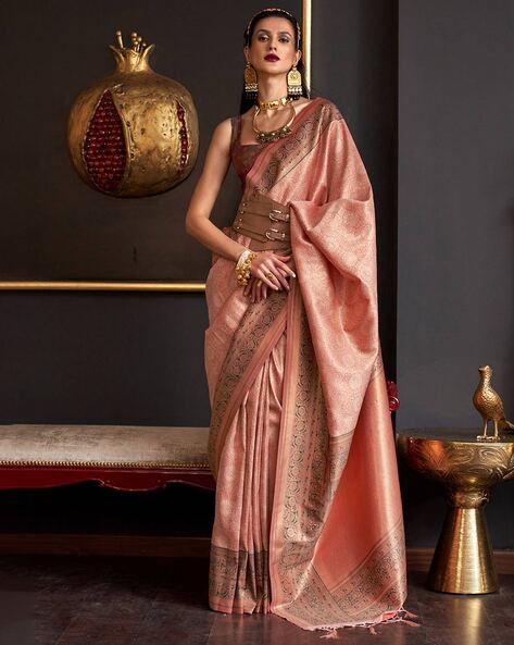 The Peach silk sarees that are on every Tollywood, Kollywood, Bollywood,  Sandalwood and Mollywood actress's wishlist – Sareeko