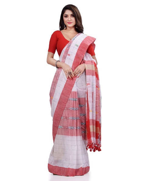 Pure Khadi Cotton Saree – Monamaar