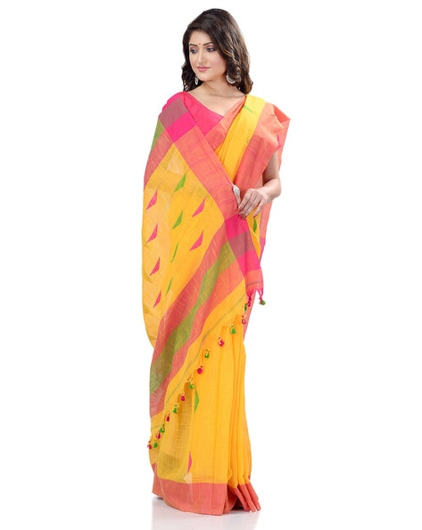 Find Handloom khadi cotton saree by Banglar Tant saree shilpo near me |  Fulia Boyra, Nadia, West Bengal | Anar B2B Business App