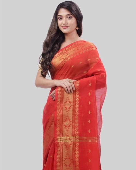 Buy Pisara Peach Soft Silk Woven Saree Online at Best Prices in India -  JioMart.