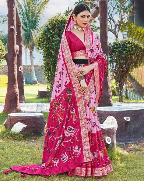 Buy Pink Sarees for Women by Ri-wah Online