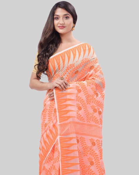 Dhakai Jamdani Saree Beautiful Design for Formal & Occasional wear –  Sapodilla Gardens