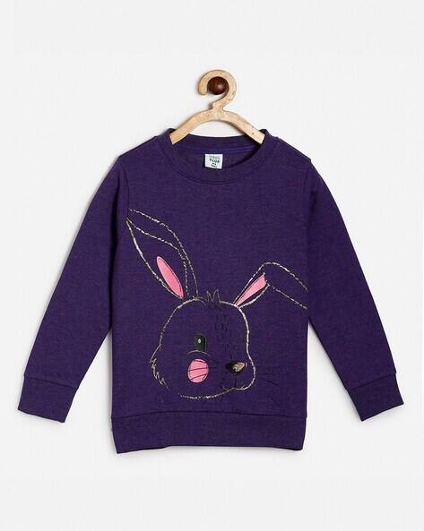 MINI KLUB Rabbit Print Round-Neck Sweatshirt