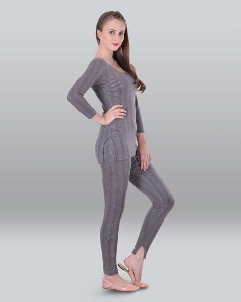 Buy Selfcare Dark Grey Thermal Set For Women (Size-S) Online at