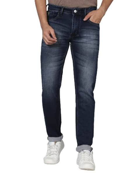 RJ Denim Men Tapered Jeans with 5-Pocket Styling