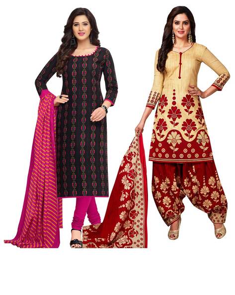 Buy Multi Dress Material for Women by REYA Online Ajio