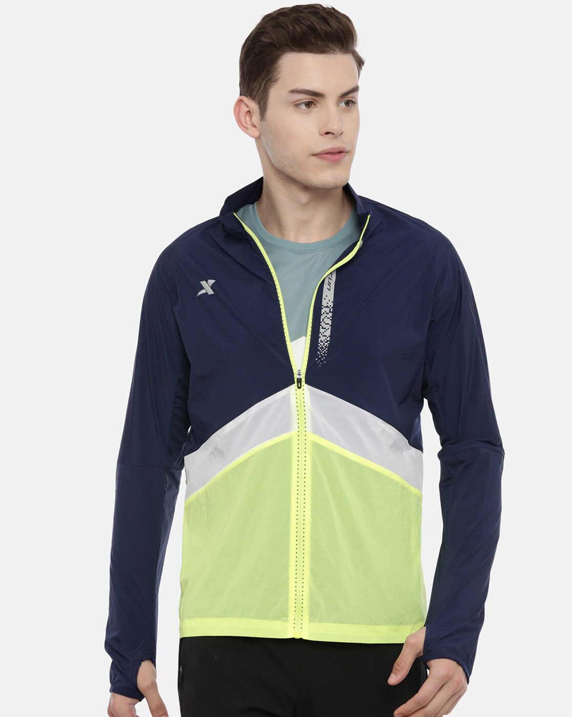 HRX by Hrithik Roshan Rapid-Dry Colourblocked Hooded Running Jacket - Price  History