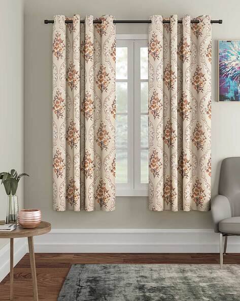 Cortina Eyelet Curtain  Set of 2 Block Print Window Curtain