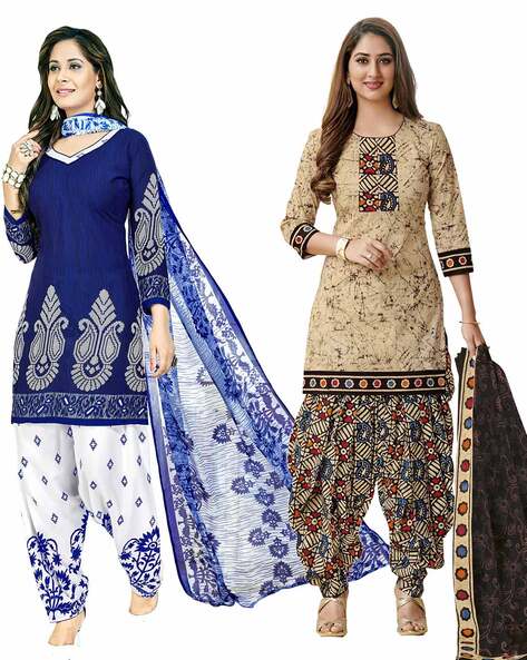 Buy Multicoloured Dress Material for Women by REYA Online Ajio