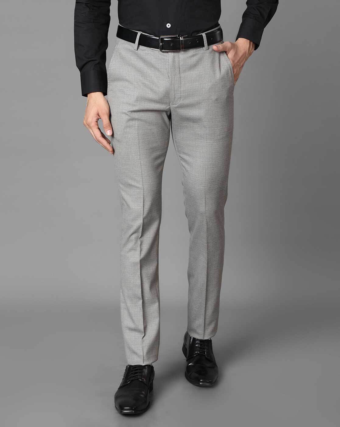 Slim Fit Mens Dress Pants Formal Slacks Flat Front No Pleats (Silver, 32 x  32) at Amazon Men's Clothing store