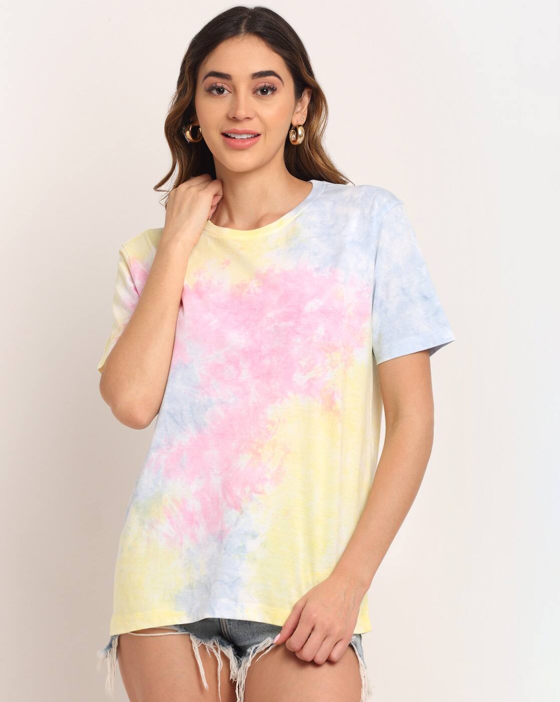tie dye t shirt ajio