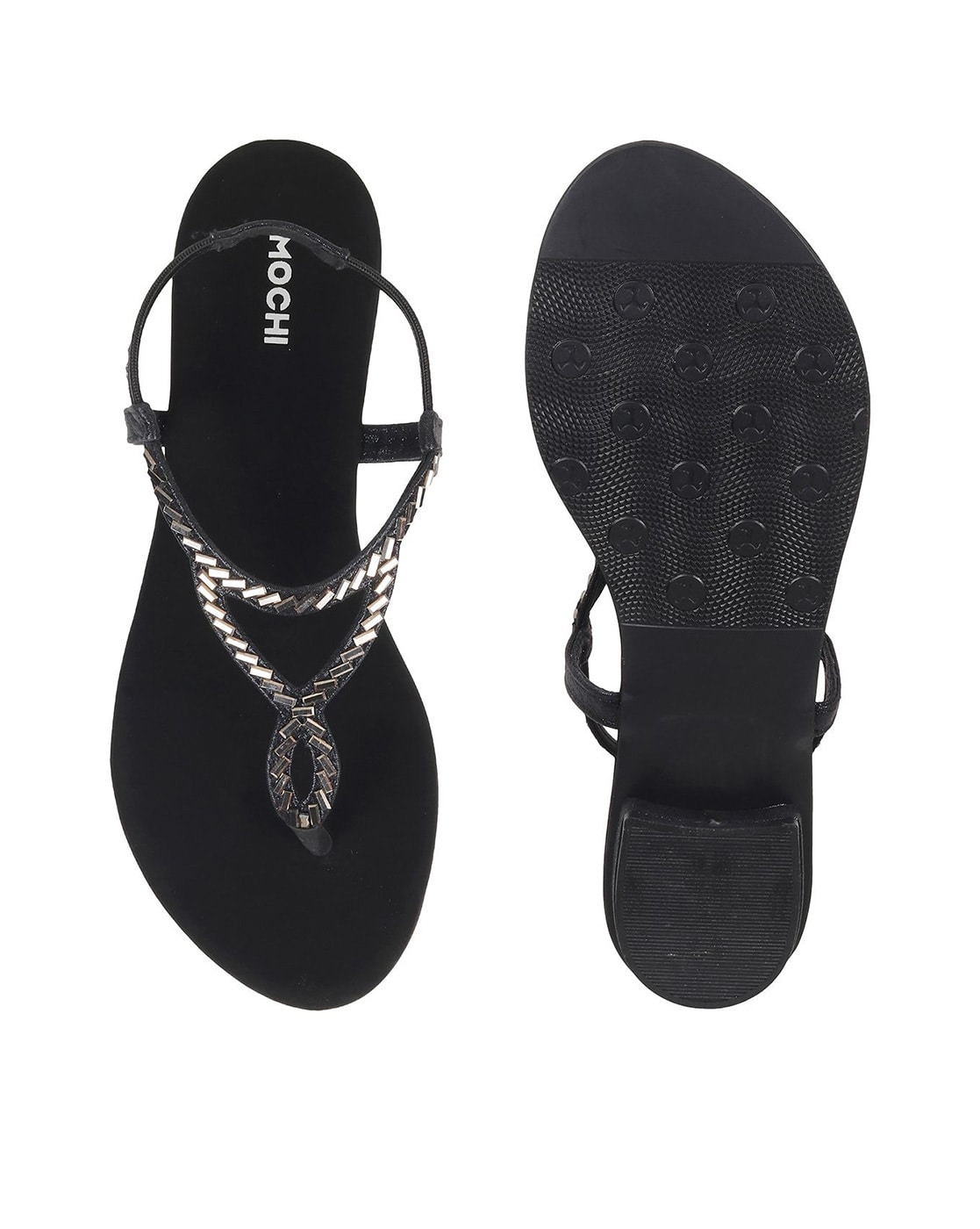 Buy Mochi Women's Black Thong Sandals for Women at Best Price @ Tata CLiQ