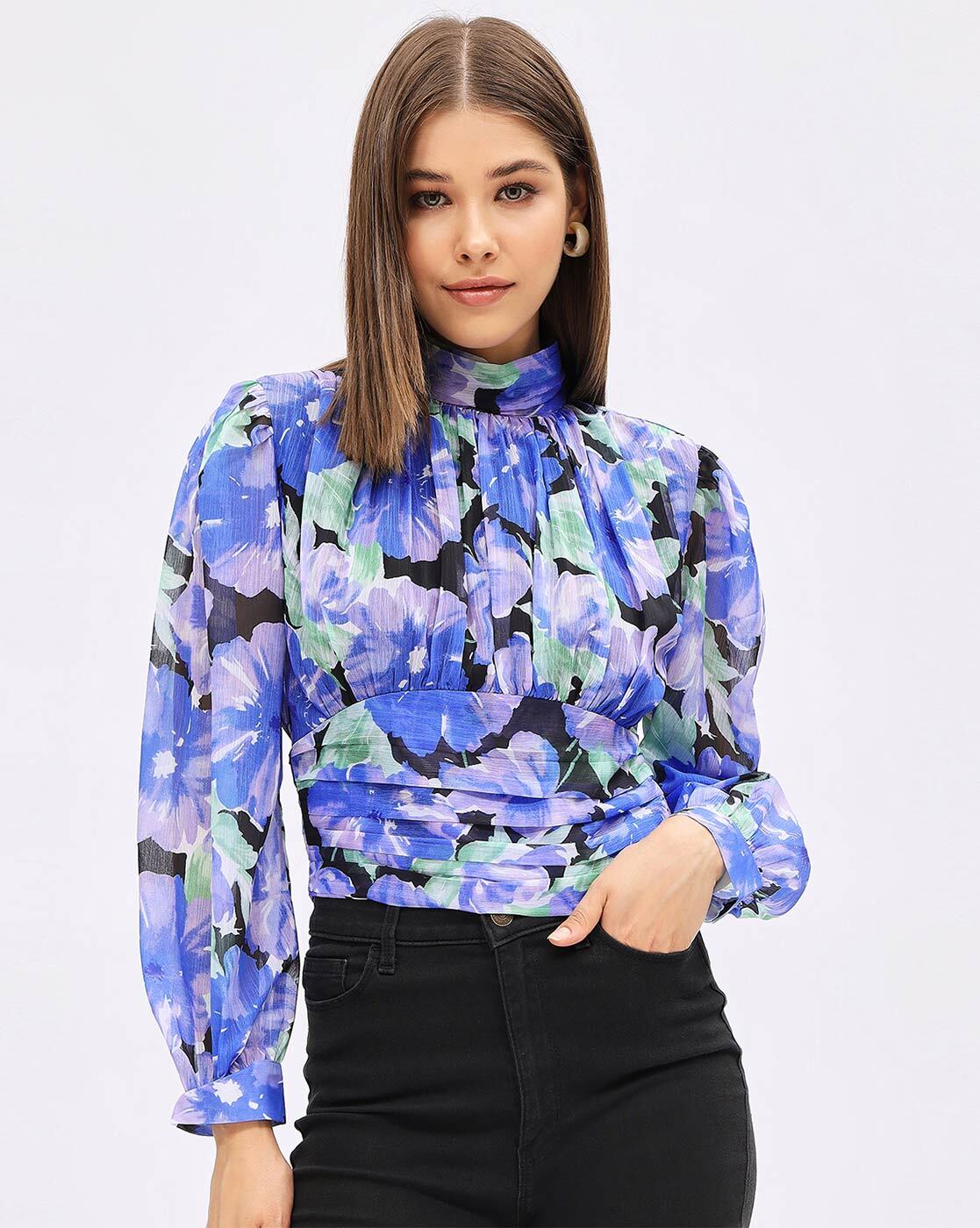 Buy Blue Tops for Women by HARPA Online