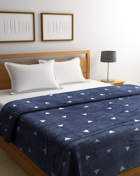 Cortina Eyelet Curtain Block Print Double Blanket