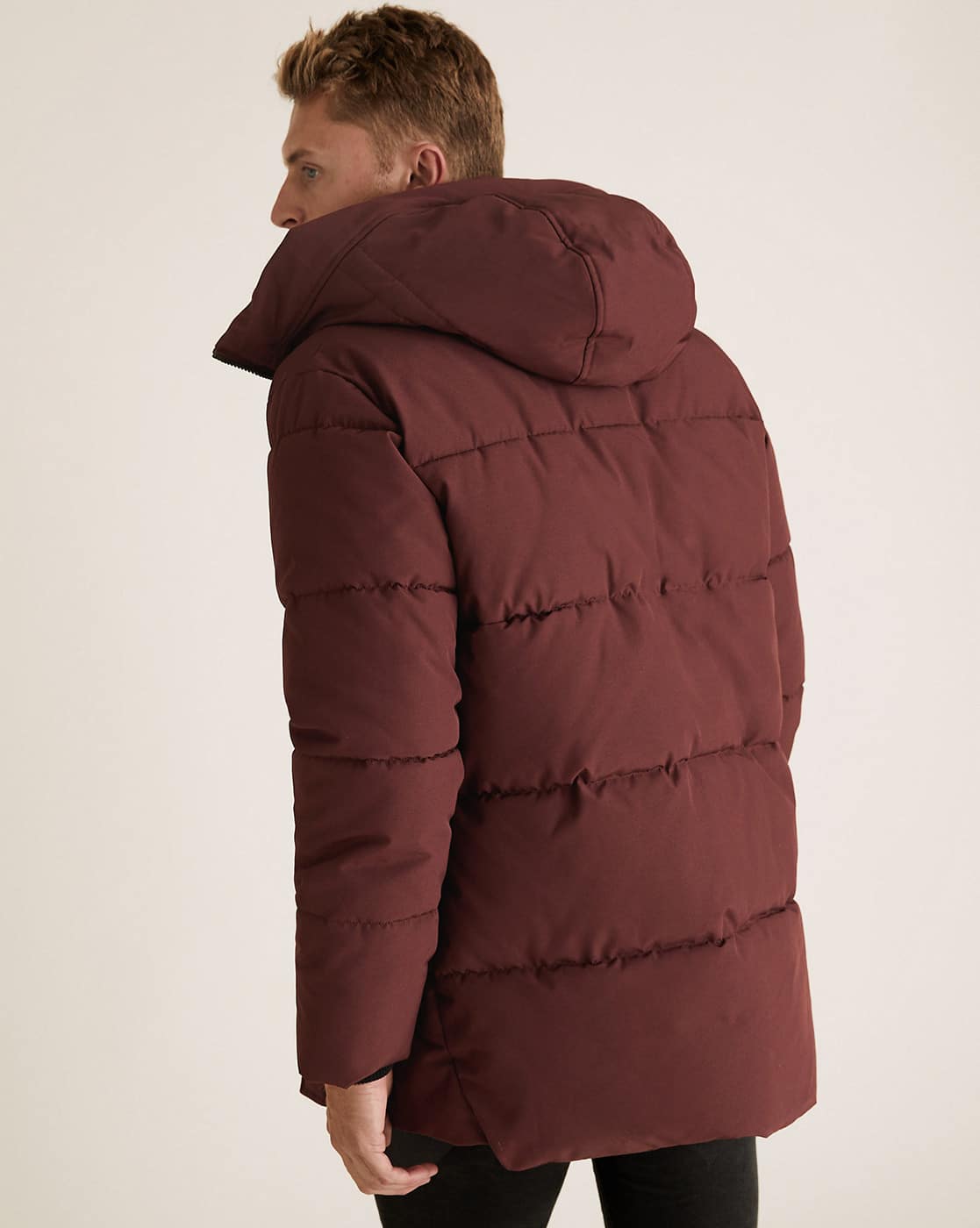 Puffer Coat Marks And Spencer Coats India Buy Burgundy Jackets