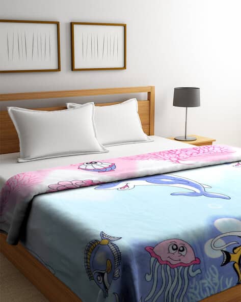 Cortina Eyelet Curtain Animal Print Double Blanket