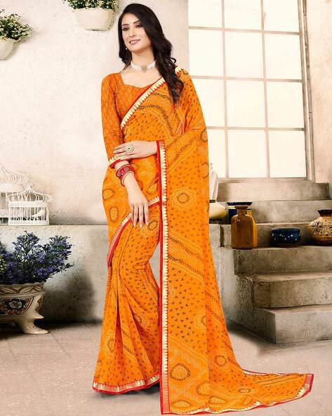 Buy Yellow Sarees for Women by SATRANI Online