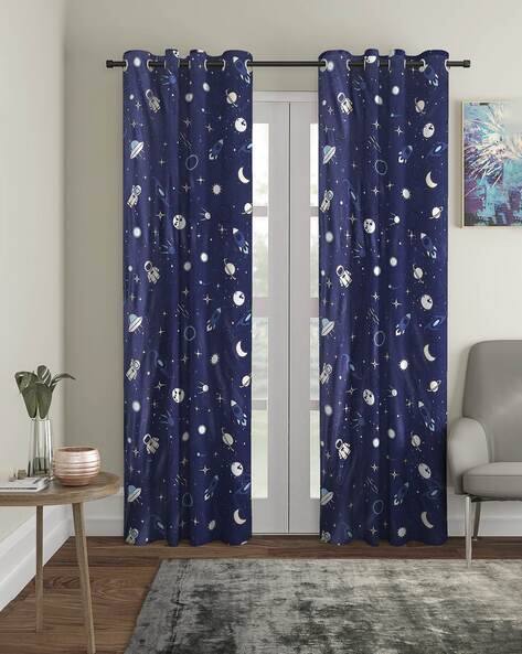 Cortina Eyelet Curtain Glow in Dark Long Door Curtain For Kids