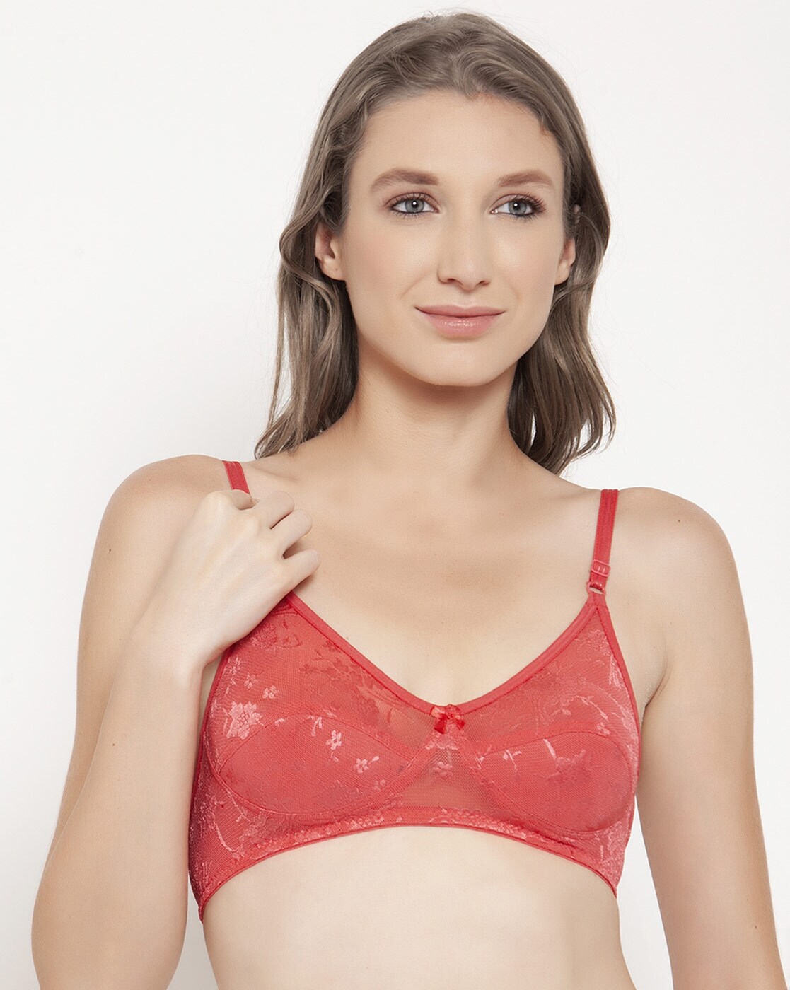 Lace Non-Padded Bra with Full-Coverage