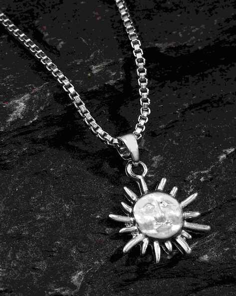 Sterling Silver Sun Pendant Charm Necklace Celestial: 16463894380595