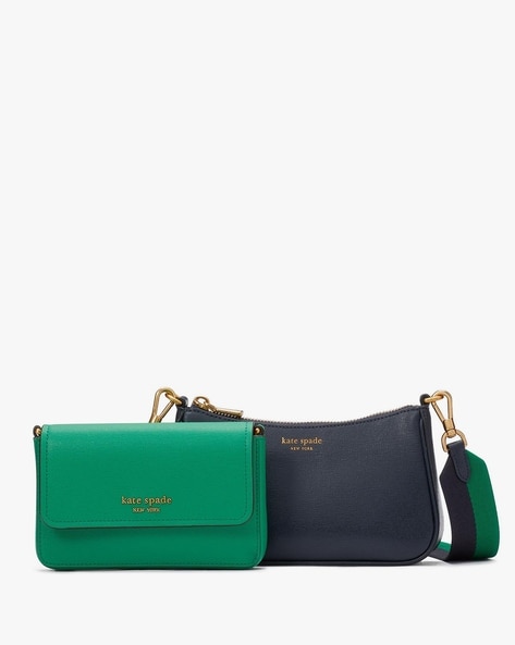 Buy KATE SPADE Double Up Colorblock Crossbody, Green & Blue Color Women