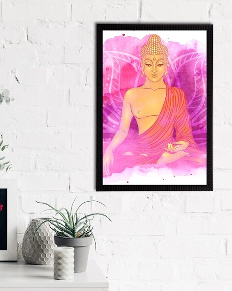 Meditating Lord Buddha Art Backlit Wooden Wall Hanging with LED Night   Vibecrafts