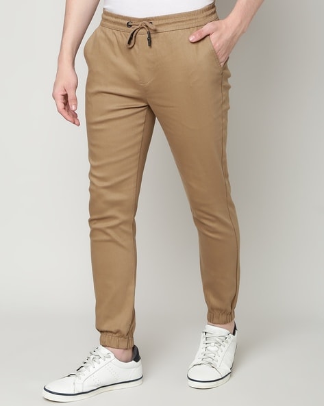 Buy MALENO Elegant Slim Fit Men Solid Khaki Trouser Online In India At  Discounted Prices