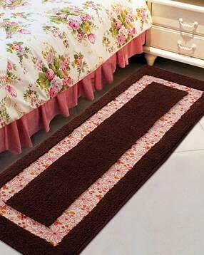 saral home Floral Print Rectangular Shaggy Runner-picture-14