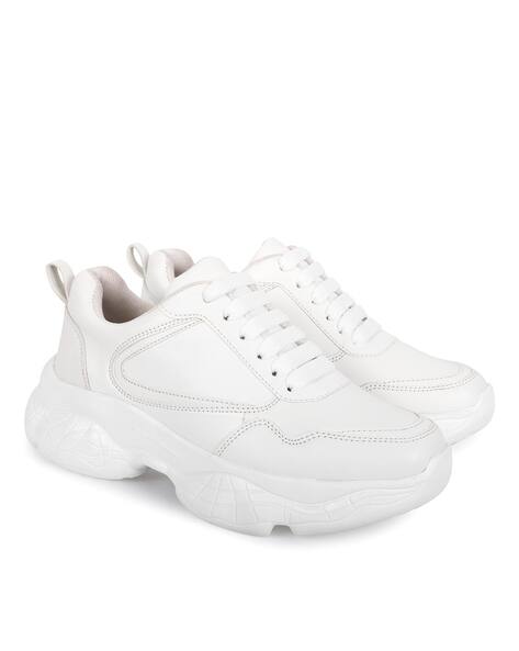 Panelled Lace-Up Chunky Casual Shoes - Main Image