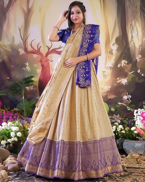Buy Purple and Yellow Color Art Silk Lehenga Choli with Floral Design  Online - LEHV2291 | Appelle Fashion