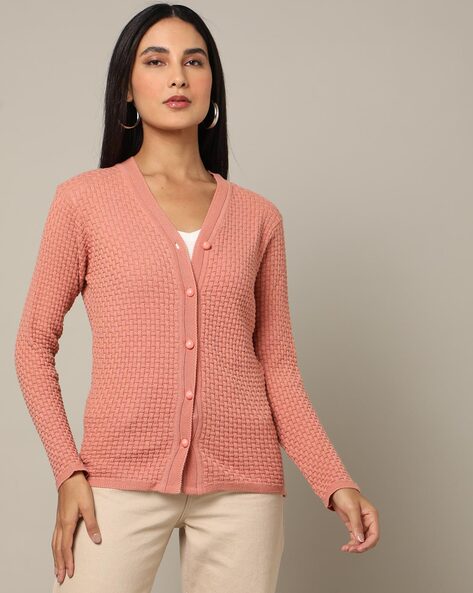 Buy Peach Sweaters & Cardigans for Women by American Eye Online