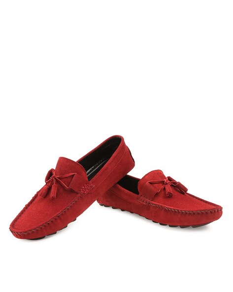 Buy LOUIS STITCH Men's Ferrari Red Italian Suede Leather Shoes