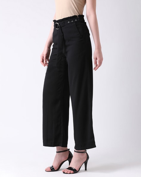 LATIN QUARTERS Regular Fit Women Black Trousers - Buy LATIN QUARTERS  Regular Fit Women Black Trousers Online at Best Prices in India