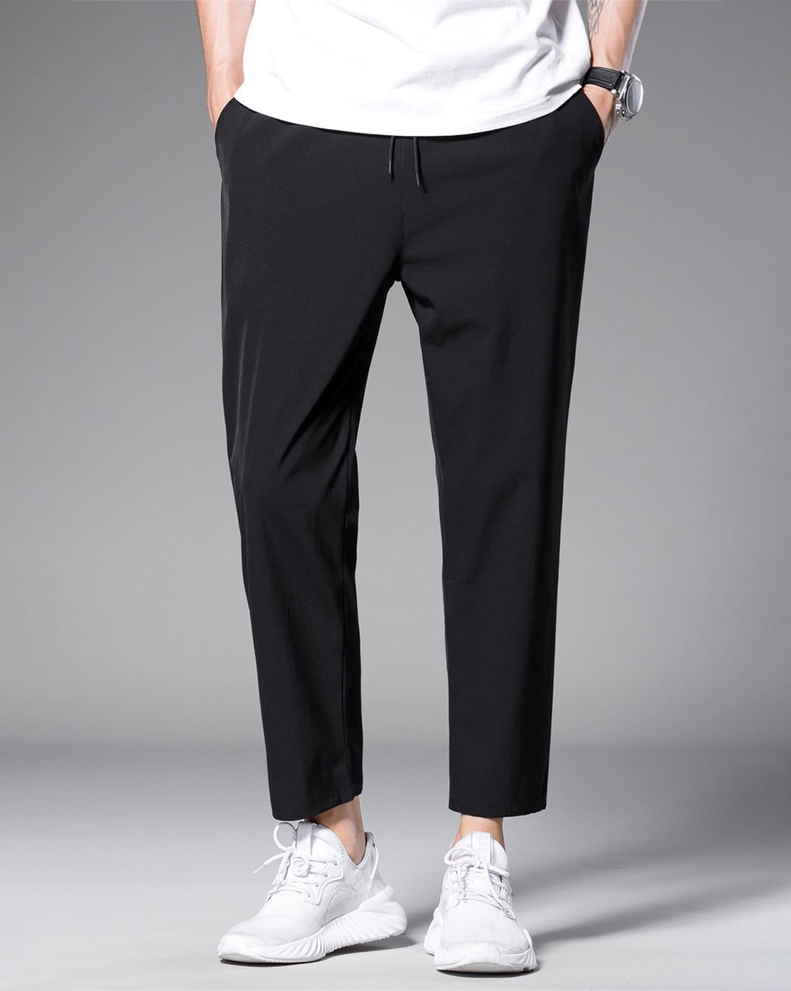 Lacoste Womens Mid Rise Pleated Slim Leg Track Pants Blue Size FR 36 - Shop  Linda's Stuff
