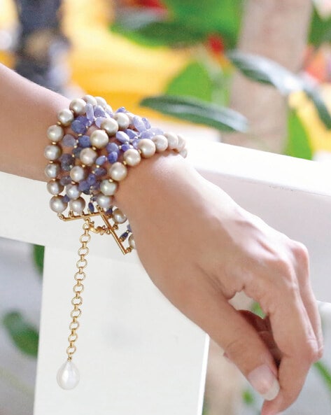 Little tanzanite beads bracelet | justjewellery