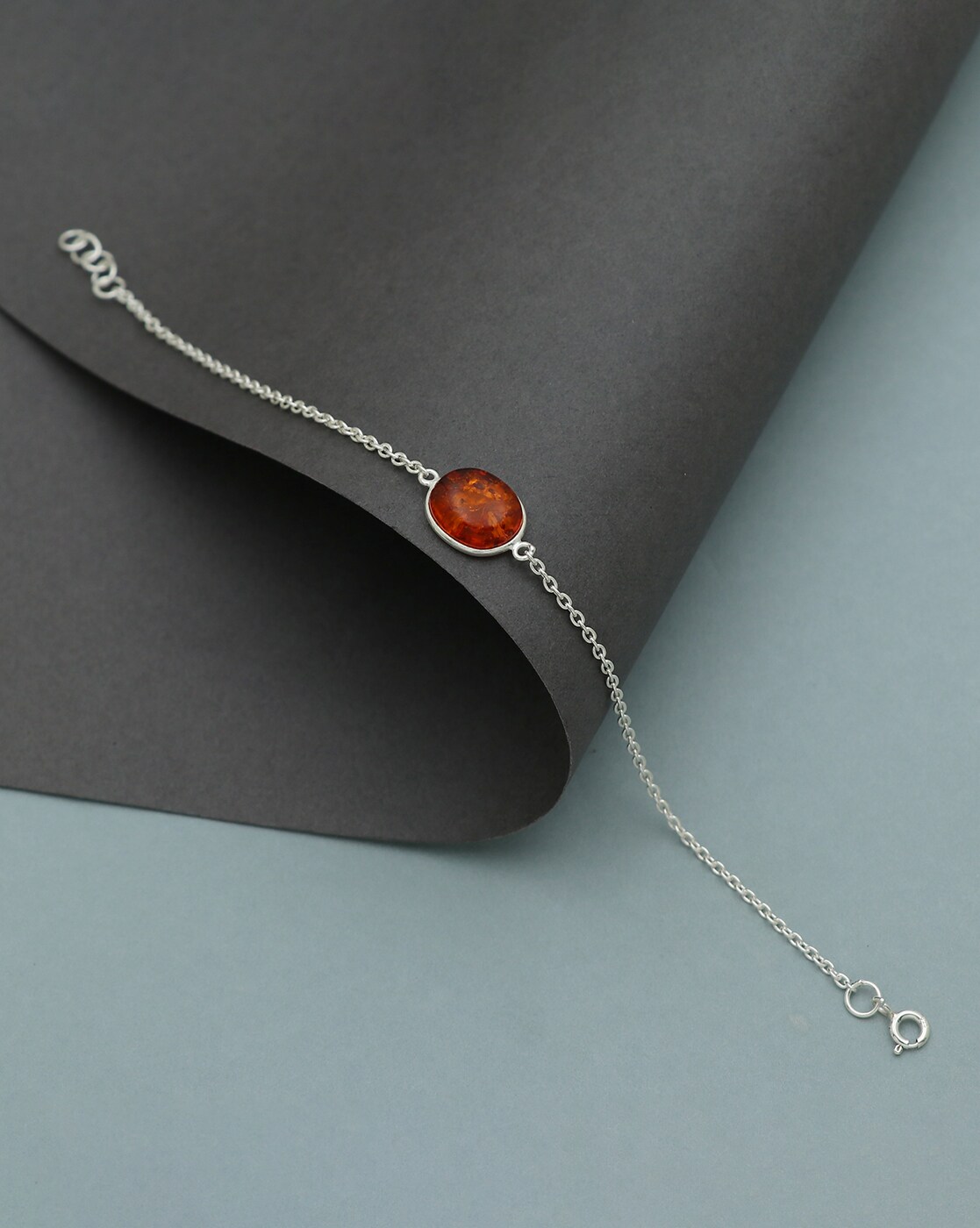 Amber and deals silver bracelet