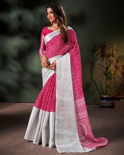 Buy Pink Sarees for Women by Saree mall Online