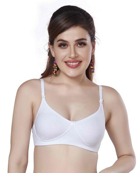 Cotton Rich Mesh Ladder Non-Wired Moulded and Seamless Bra