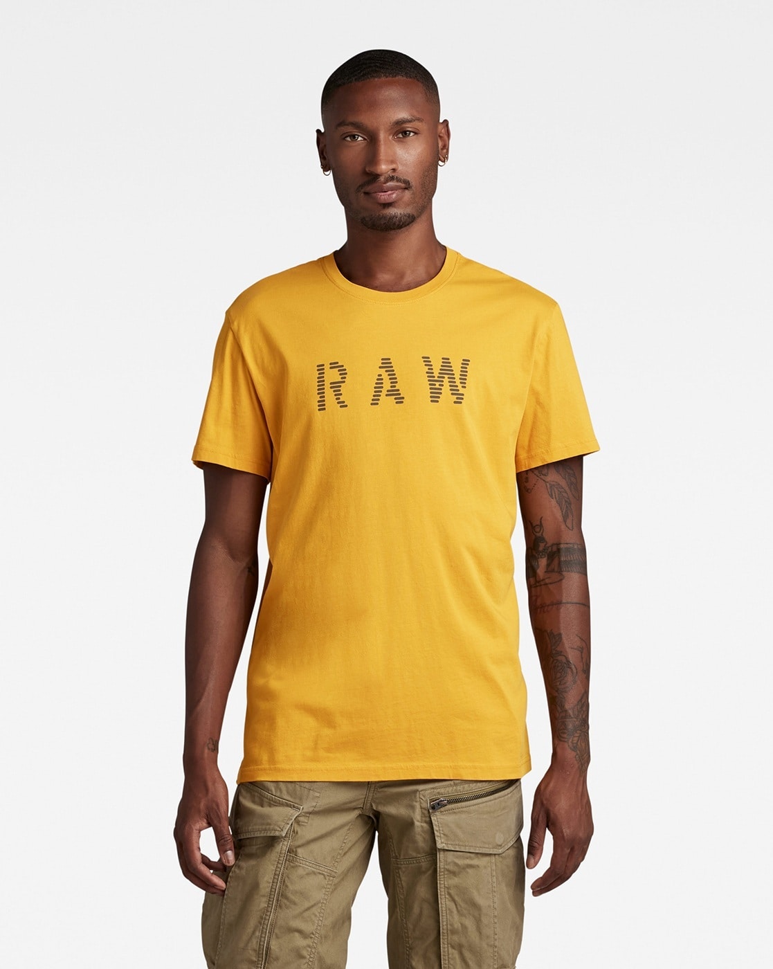 Yellow g star t on sale shirt