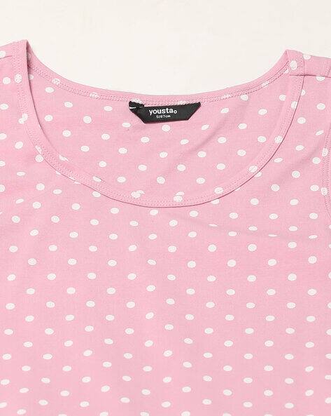 pink polka dot tank top