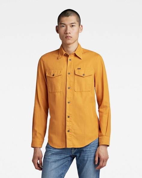 G star raw yellow shirt new arrivals