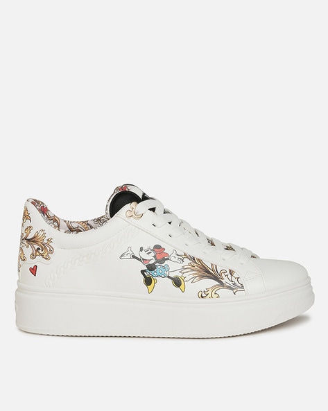 Aldo Minnie Print Lace-Up Sneakers