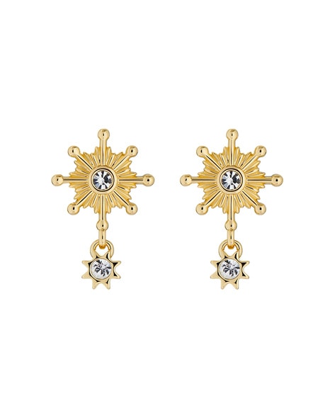 Ted Baker Exclusive Nelsa gold Swarovski crystal heart stud earrings and  huggy gift set | ASOS